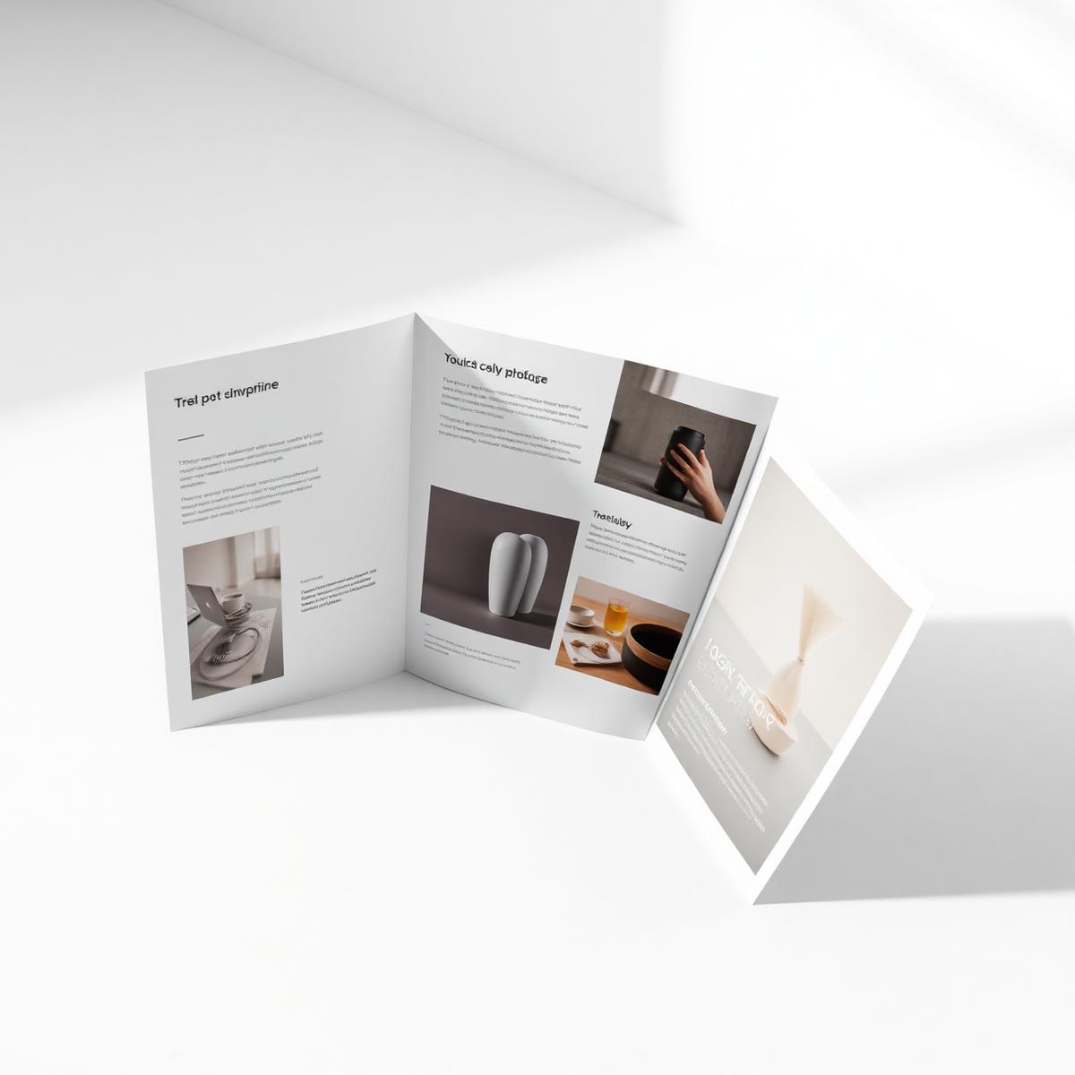 Tri-fold printed brochures with matte lamination