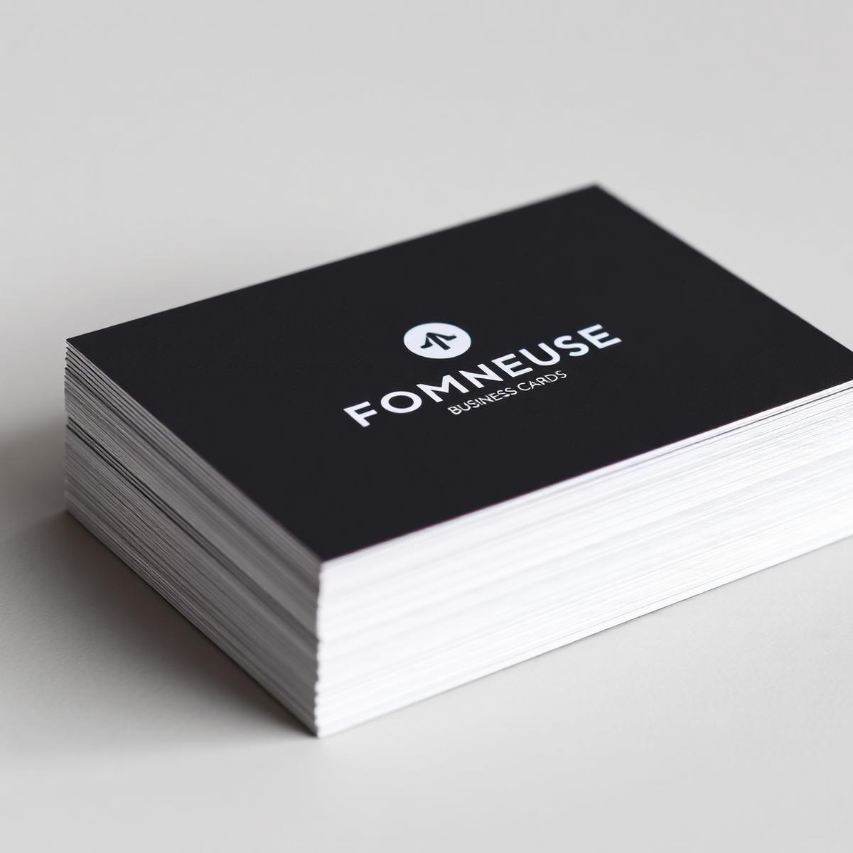 Stack of premium printed business name cards